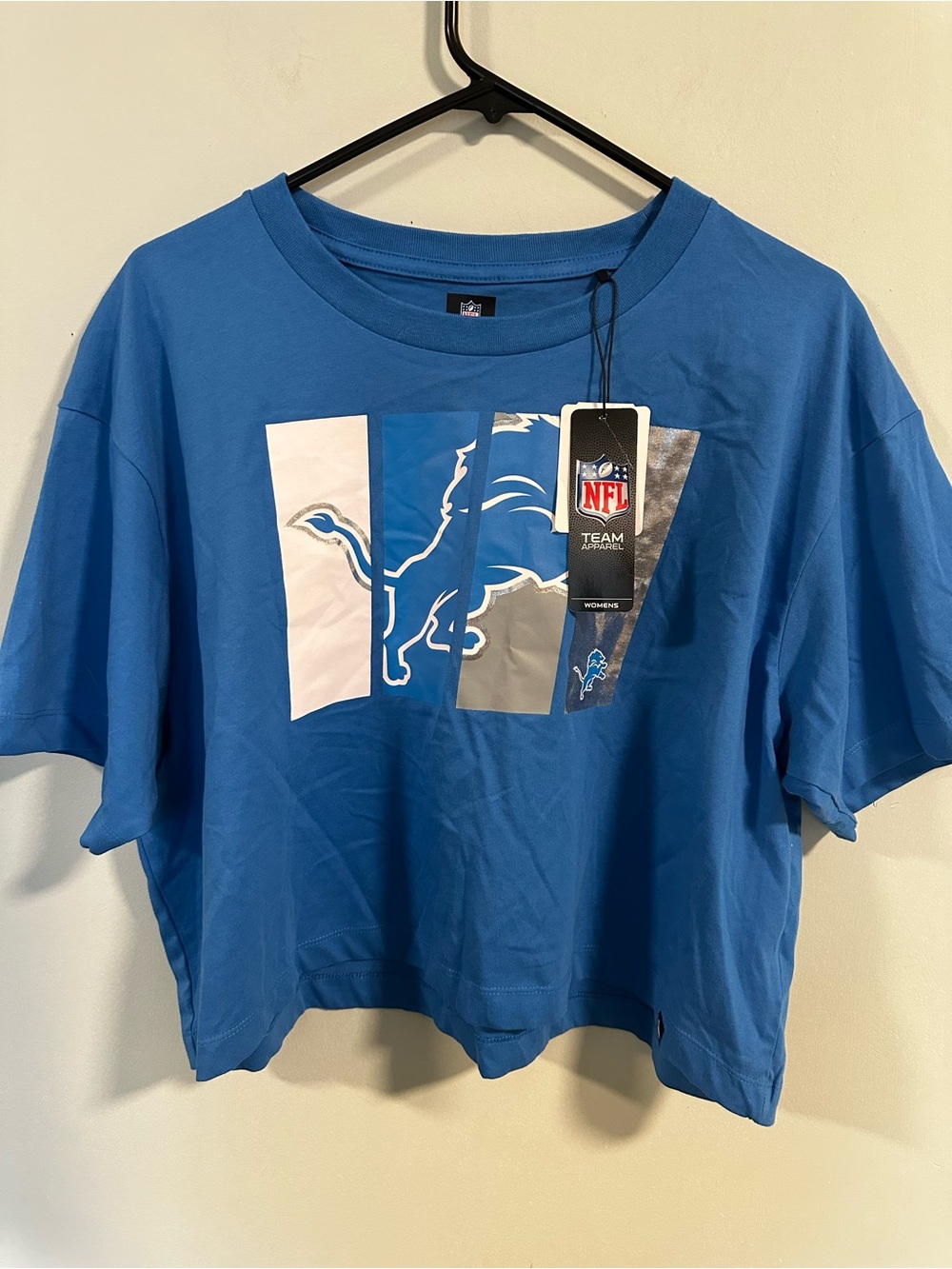 NFL Youth Detroit Lions Royal Blue Graphic Tee with Team Stripe